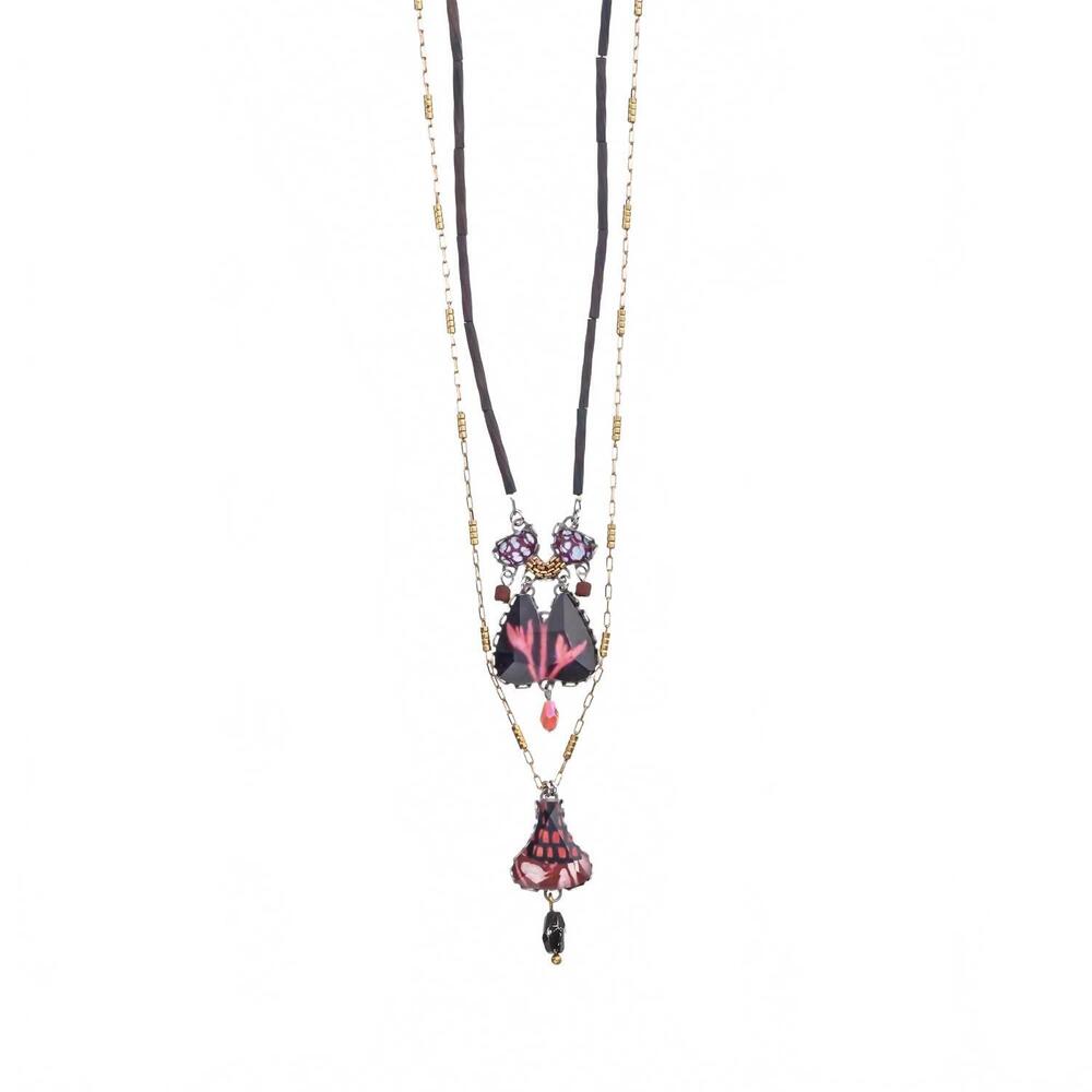 NEW AYALA BAR women's milobra necklace in rose clay